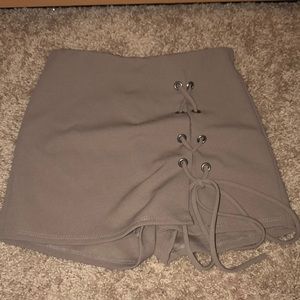 Tan tie skort